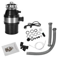 Garbage Disposal 3/4 HP 2800 RPM Under Sink Kitchen Food Waste Disposer w/ Plug