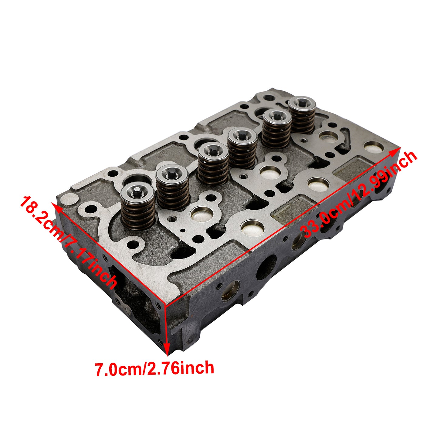 Complete Cylinder Head & Gasket Kit for Kubota D1402 Engine, Fits Bobcat 643, New Holland L455, L2550