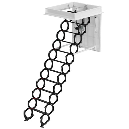 11 Steps 3m Electirc Attic Ladder Aluminum Folding With Remote Loft 31.5*35.4inch