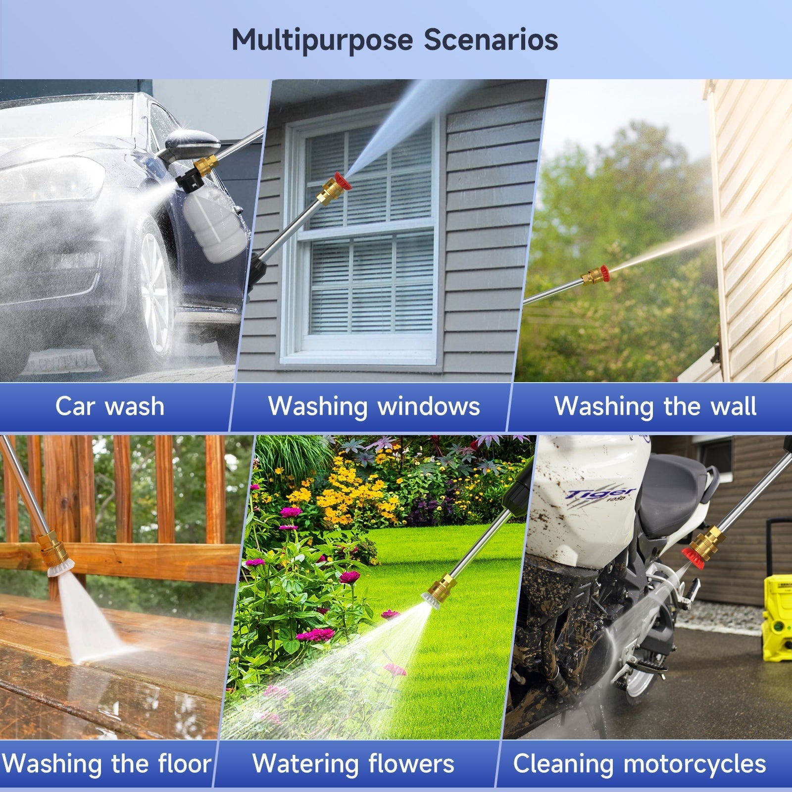 Cordless Pressure Washer for Car - Portable Electric Power Wash Gun