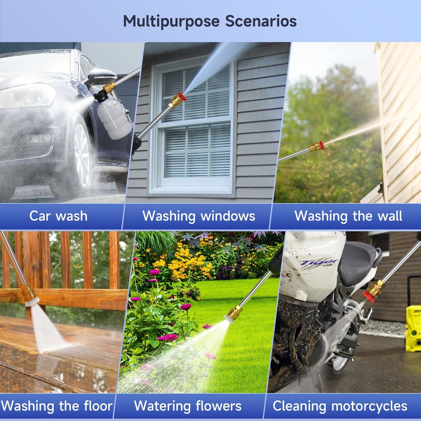 Cordless Pressure Washer for Car - Portable Electric Power Wash Gun