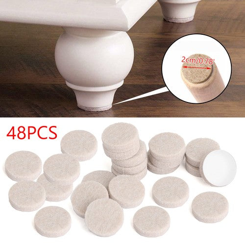 Furniture Table Chair Leg Non-Slip Self-Adhesive Floor Protector EVA Sticky Pads, 15mm / 50pads