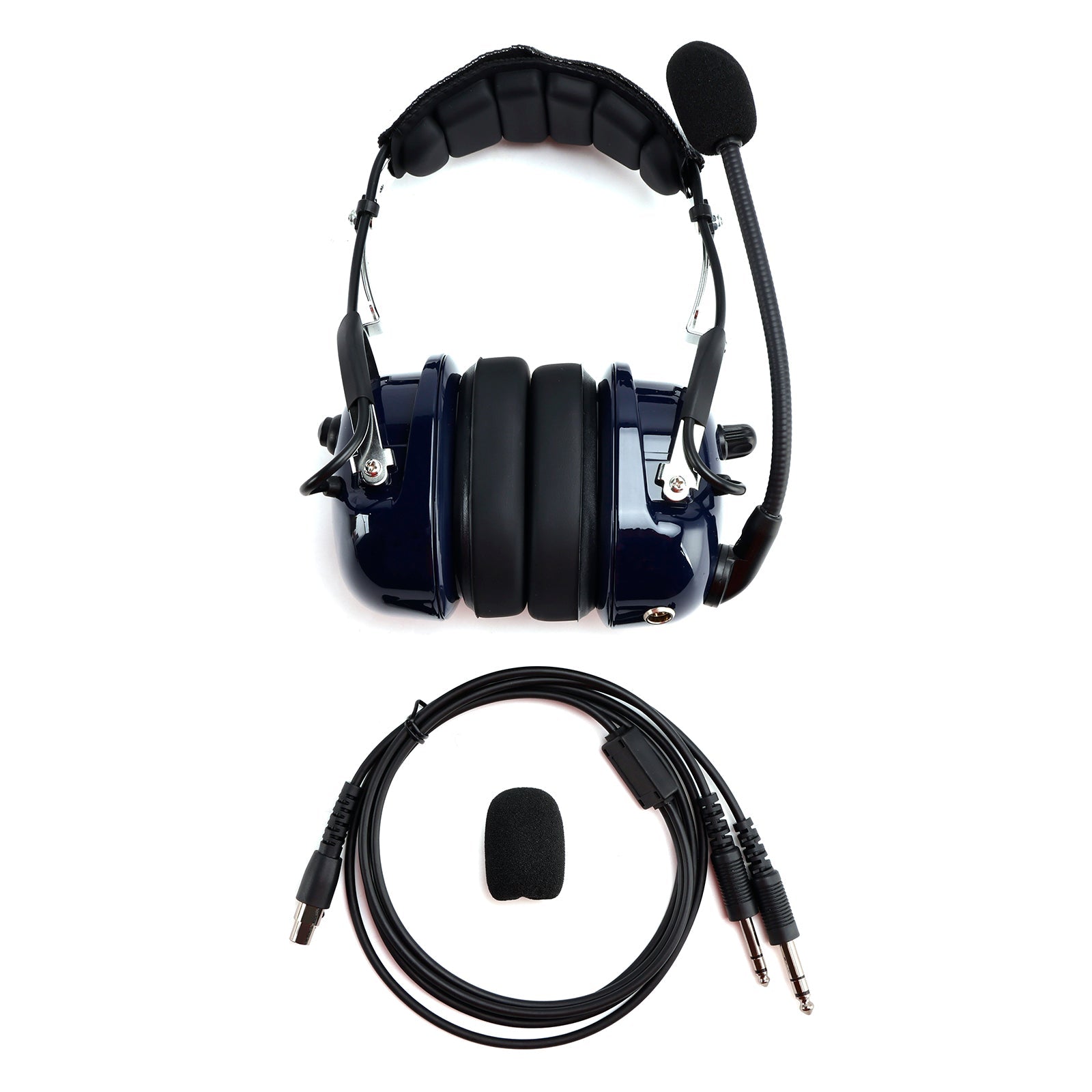 Pilot Noise-Cancelling Headset with 6.3/5.2mm GA Plugs Universal for Aircraft