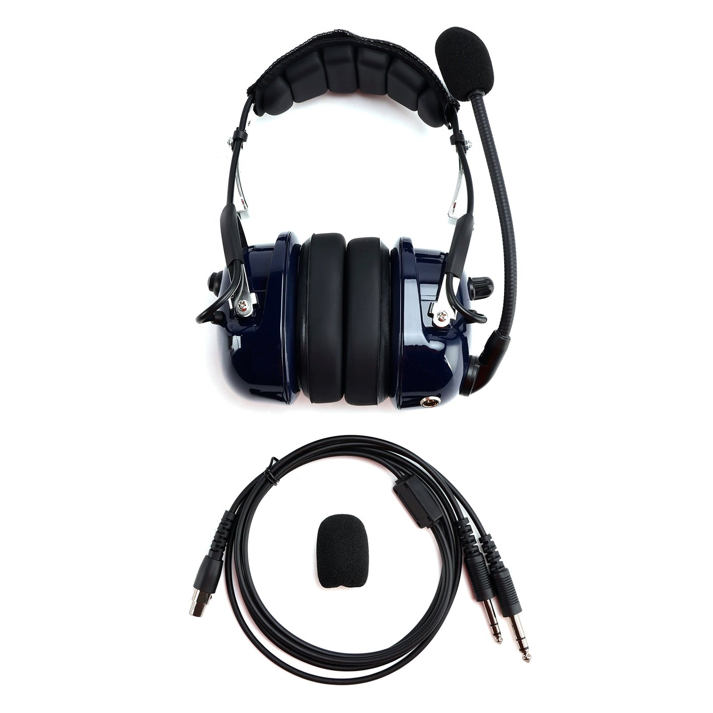 Pilot Noise-Cancelling Headset with 6.3/5.2mm GA Plugs Universal for Aircraft
