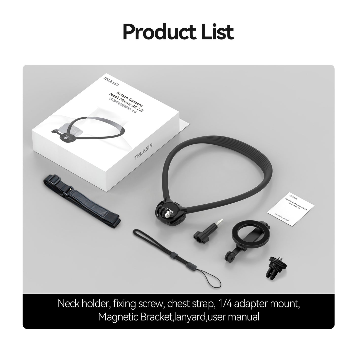 Two in One Magnetic Neck Halter Action Anti-Slip Padding Camera Neck Holder SE2