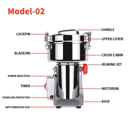 Herb Grain Grinder Electric Mill Cereal Machine-High Speed