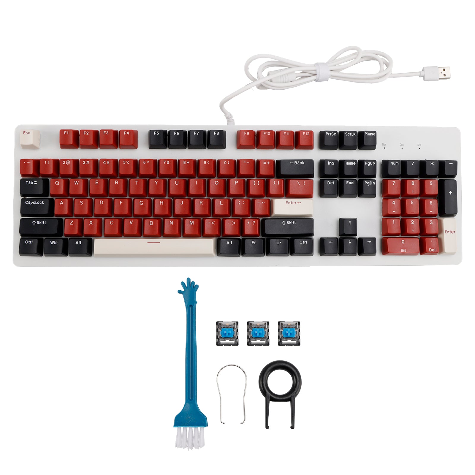 104-Key Wired Mechanical Linear Switch Gaming Keyboard Blue Switch Customizable