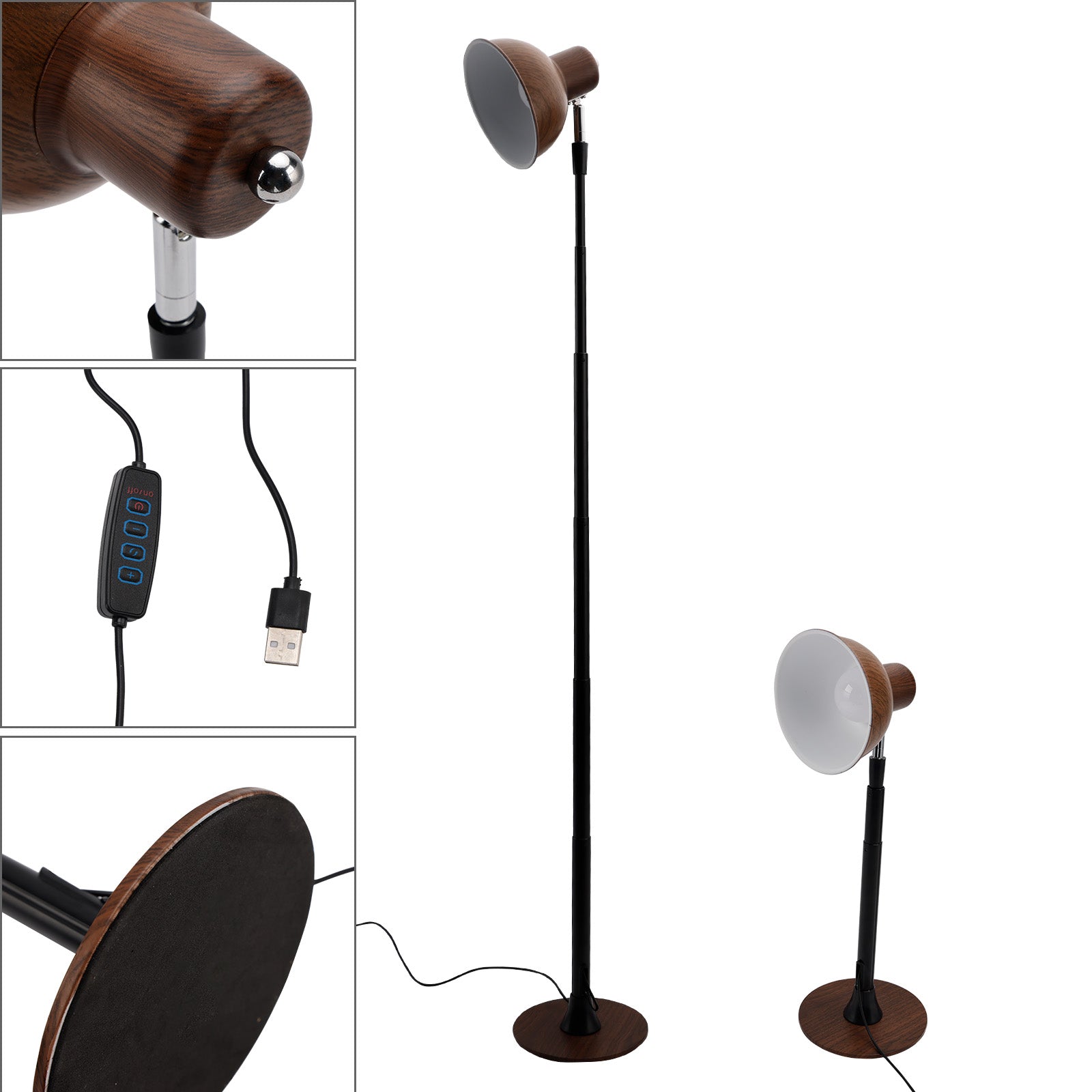 2-in-1 Dimmable LED Floor Lamp
