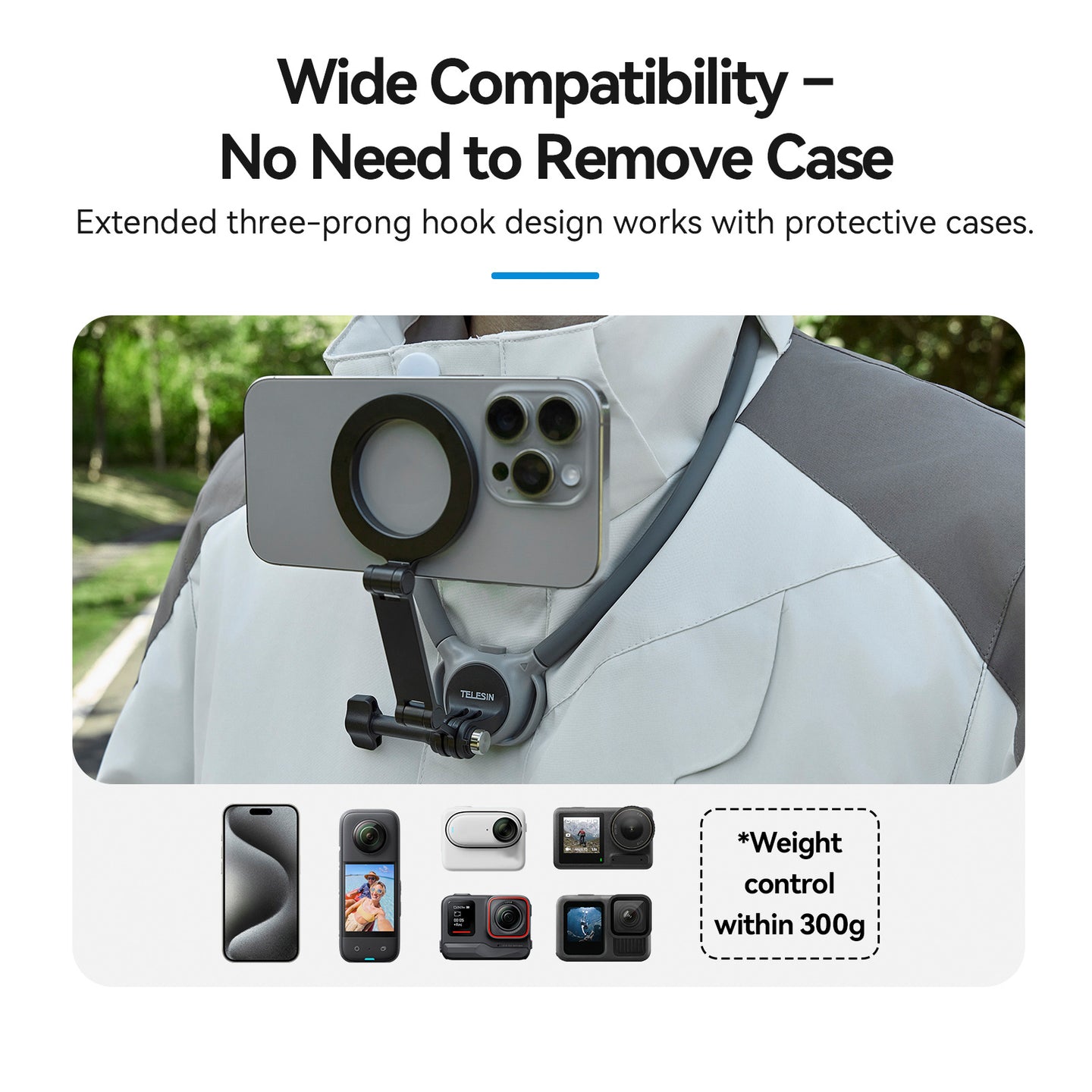 Two in One Magnetic Neck Halter Action Anti-Slip Padding Camera Neck Holder SE2