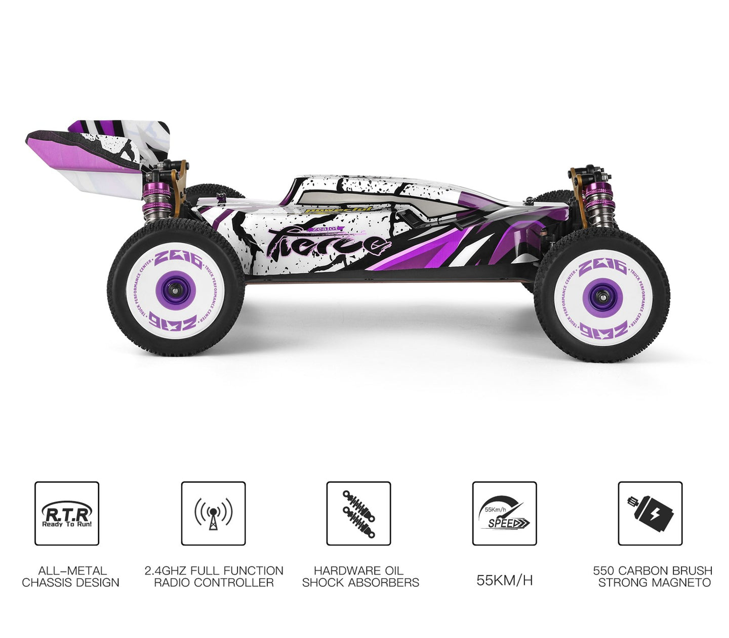 Wltoys 124019 High Speed Racing 60km/H 1/12 2.4GHz Drift Car RTR 4WD Gifts