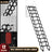 12-Step Folding Attic Ladder for 27.6" x 23.6" Wall Opening, 600 lbs Capacity Pull-Down Loft Stairs, up to 9.84ft Ceiling Height (Black)