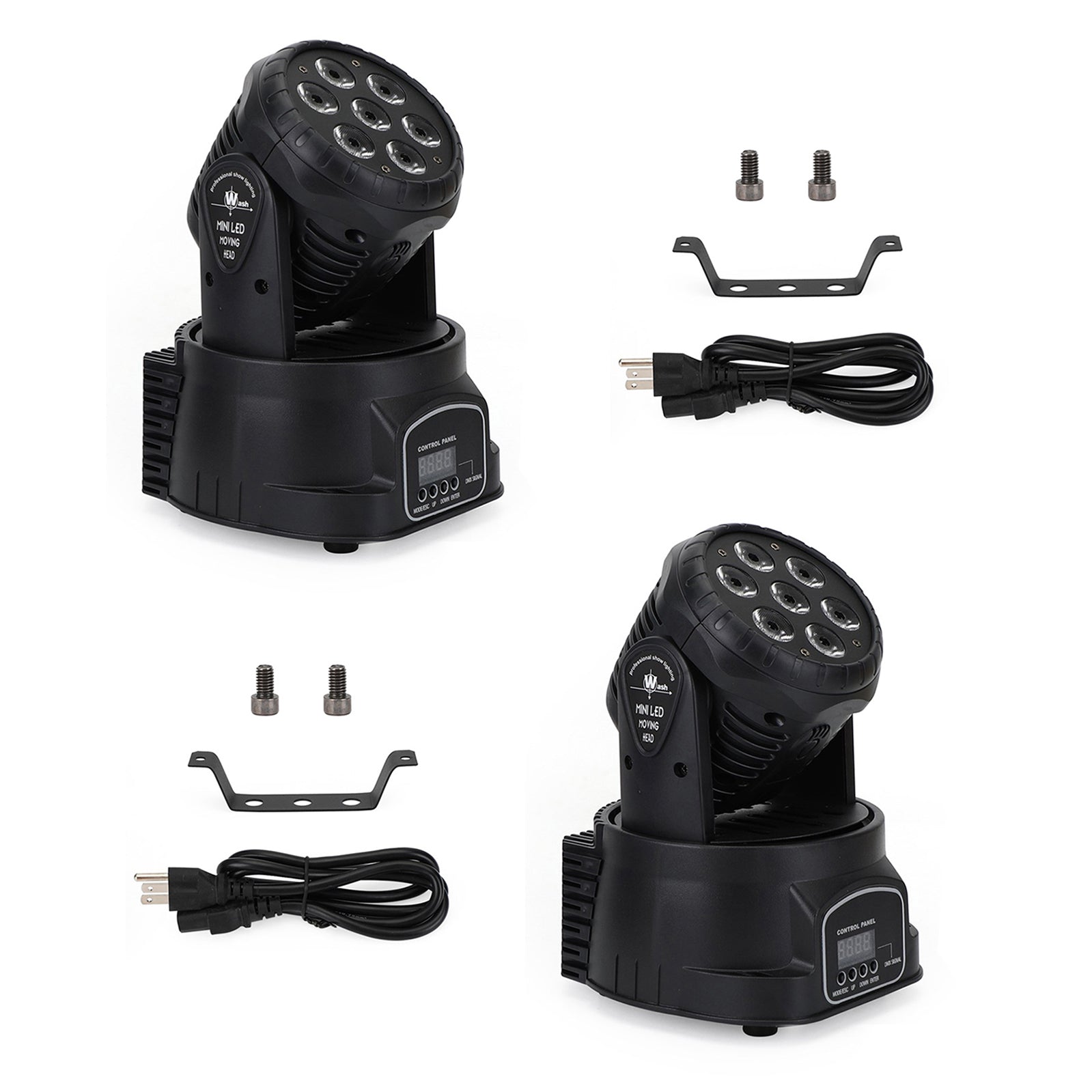 2Pcs 7 x10W Moving Head Stage Light 70W 7 LED RGBW DMX DJ Stage Party Lighting (Copy)