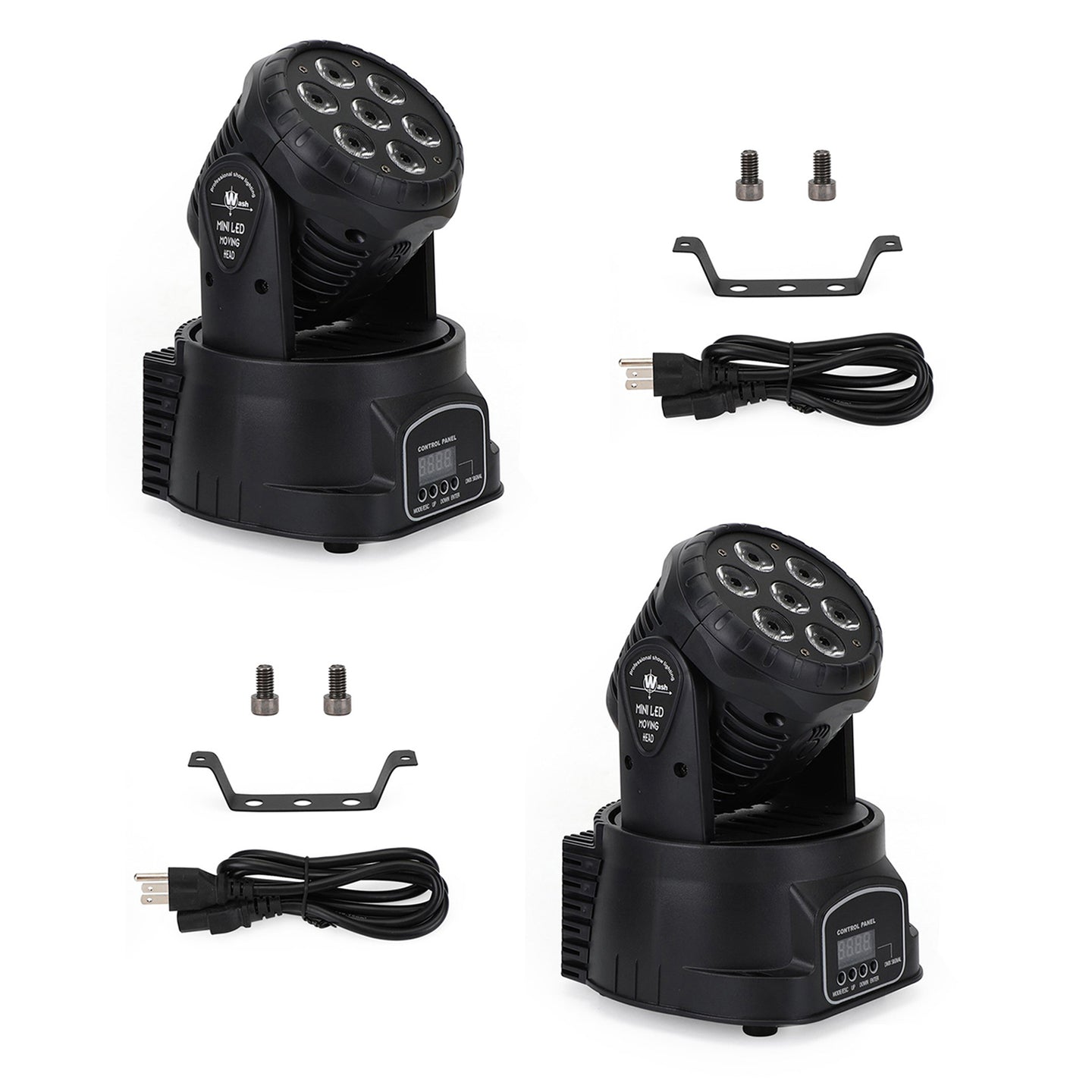 2Pcs 7 x10W Moving Head Stage Light 70W 7 LED RGBW DMX DJ Stage Party Lighting (Copy)