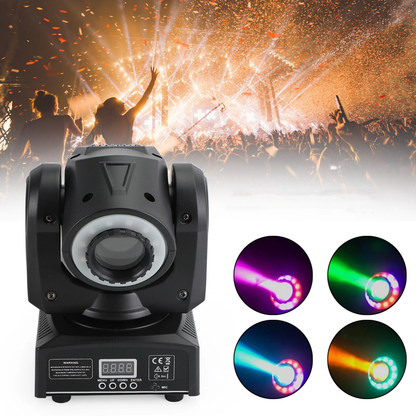 100W LED Moving Head Stage Light – RGBW Beam Spot Gobo DMX512 DJ Disco Party Lighting