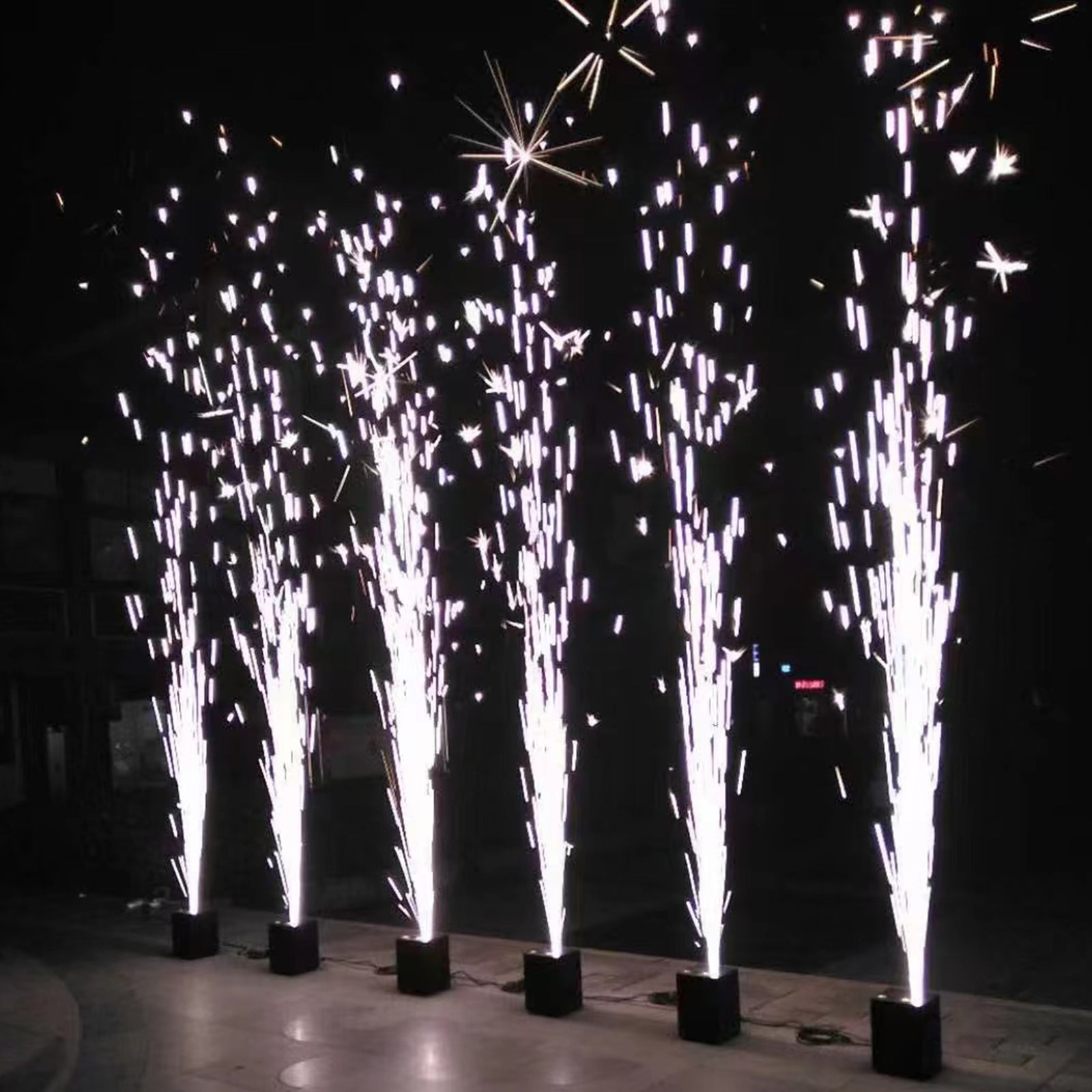 600W Electronic Cold Spark Machine – DMX Stage Firework Effect for Events, Low Noise Indoor Outdoor Party