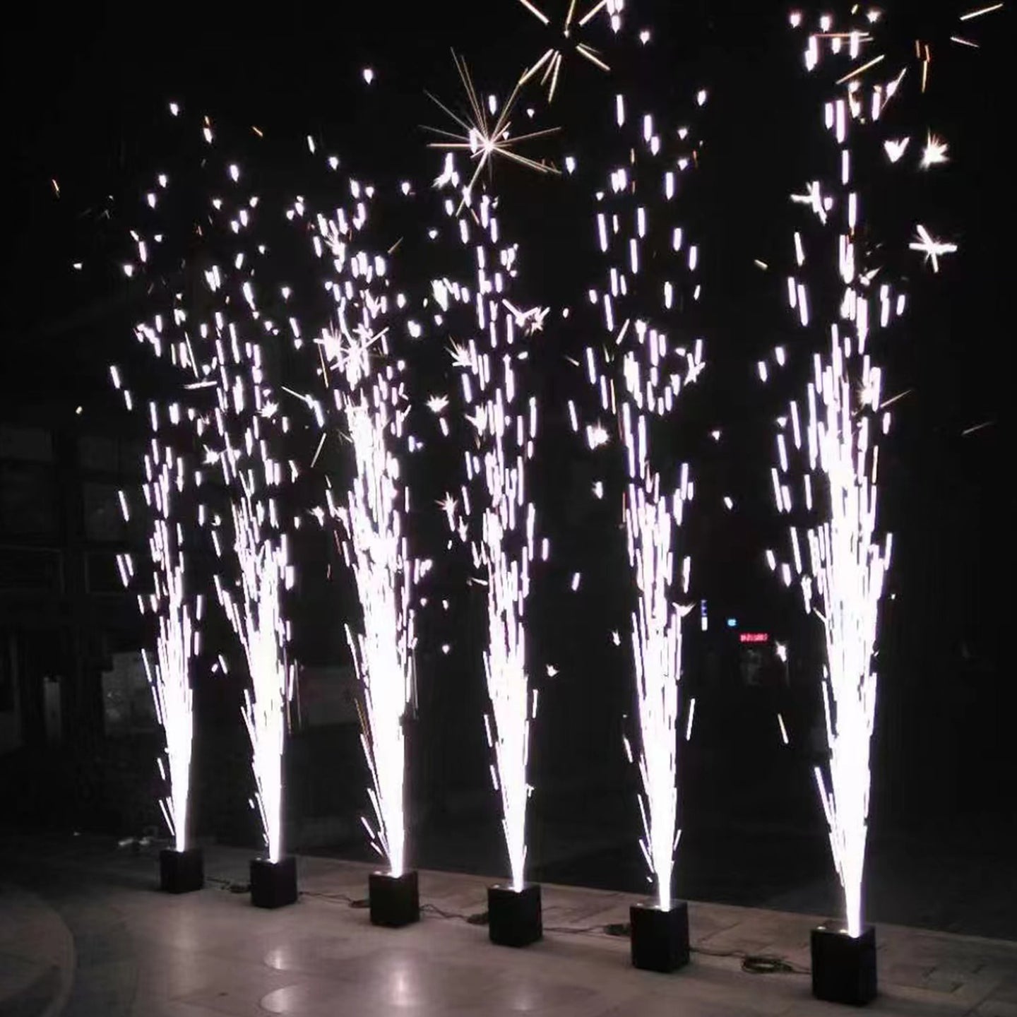 600W Electronic Cold Spark Machine – DMX Stage Firework Effect for Events, Low Noise Indoor Outdoor Party