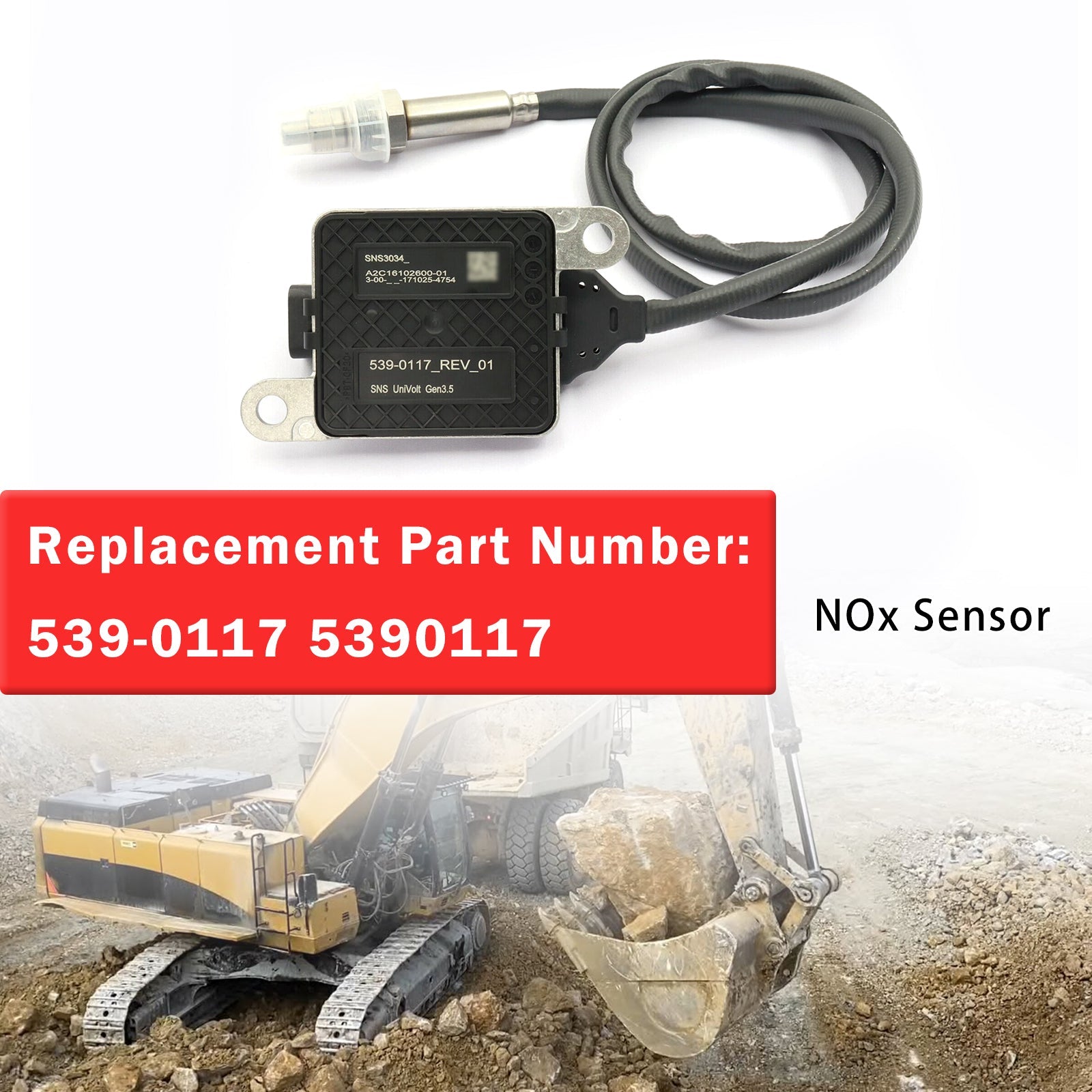 Nitrogen Oxide Nox Sensor 539-0117 5390117 Fits For CaterPillar 6 pins