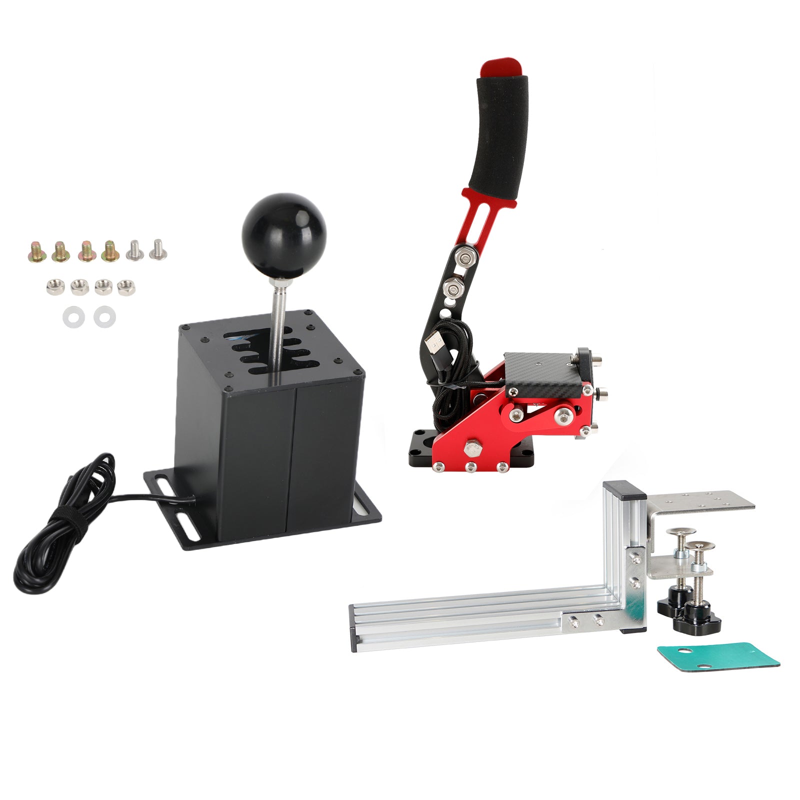 USB Handbrake with L Clip and H Shifter for Logitech G27 G29 G920 Racing Game