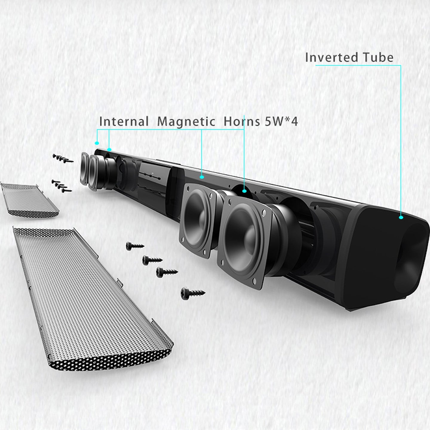 Portable Wireless Sound Bar System – 4 Speaker Subwoofer for TV Home Theater