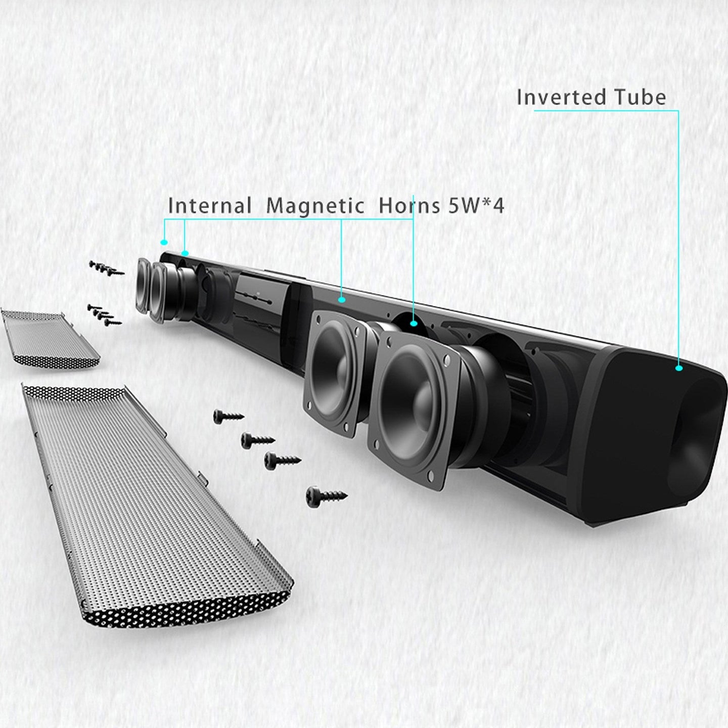 Portable Wireless Sound Bar System – 4 Speaker Subwoofer for TV Home Theater