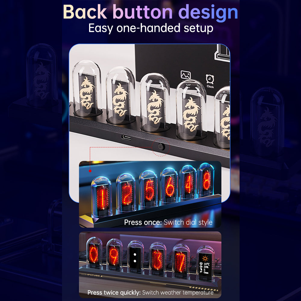 Nixie Tube Clock with WiFi SYNC 12/24H Display Required A Retro Gift for Friends