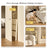 3-Step Folding Stepladder with Wide Anti-Slip Pedals, 330 lbs Capacity Lightweight Step Stool for Home & Kitchen (Cream White)