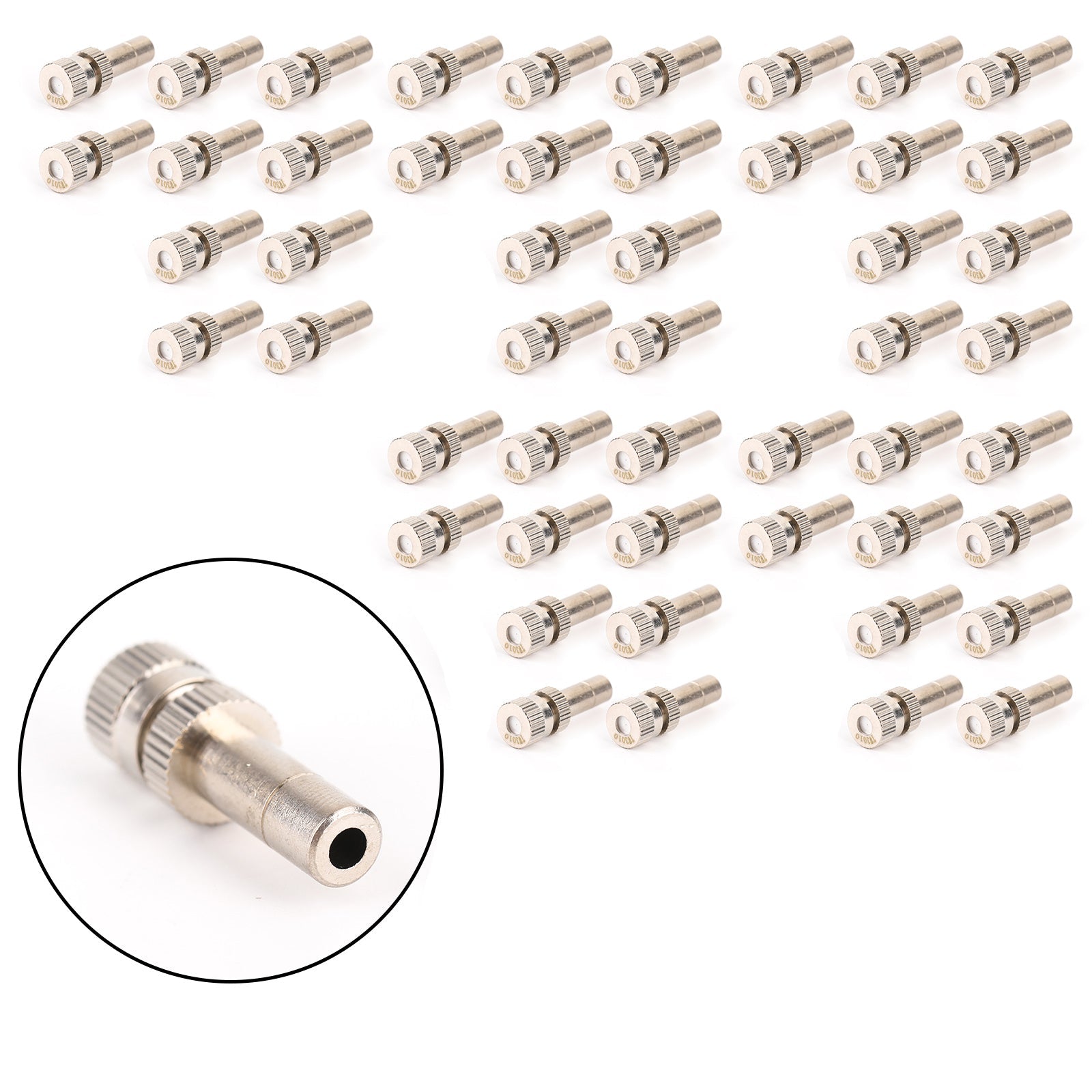 50pcs Misting Nozzles Water Mister Sprinkle For Cooling System 0.012" Quick plug, 50PCS