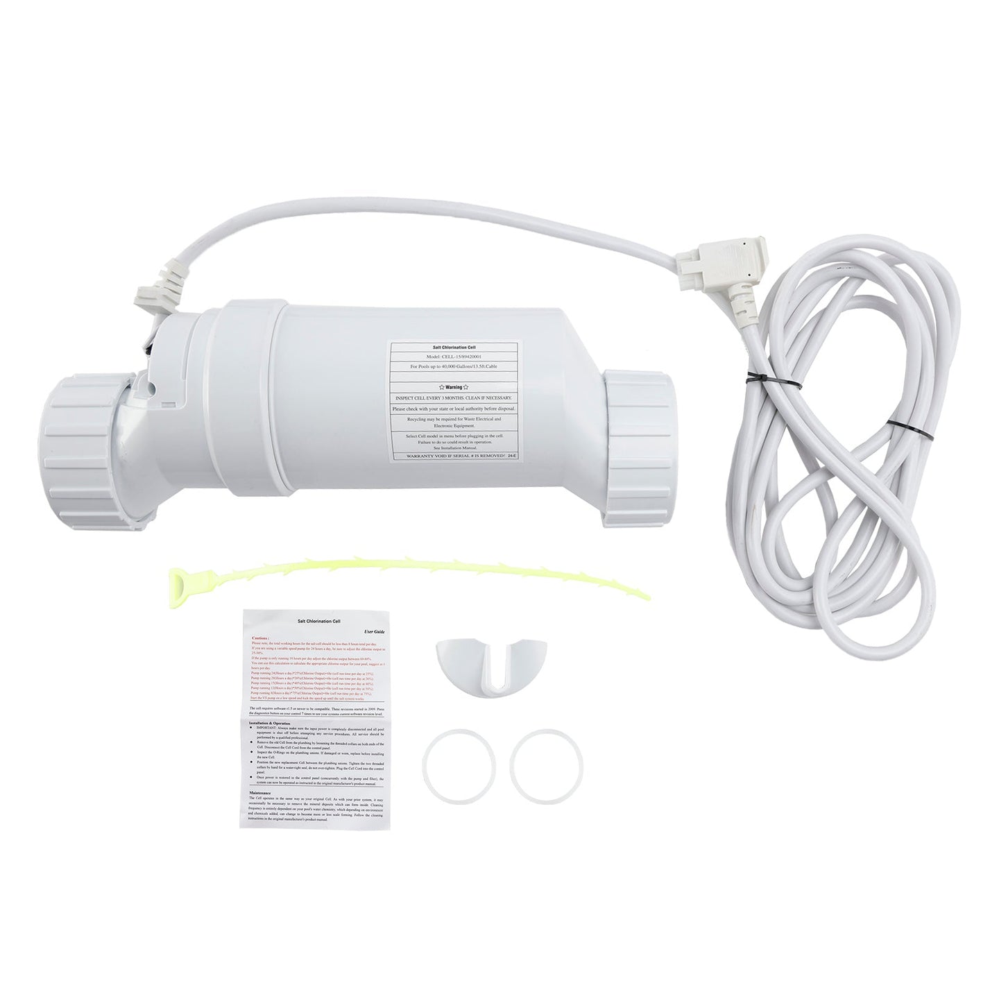 Replacement Salt Cell Compatible with Hayward?? T-Salt Cell-15?? | 1-Year Warranty | 40,000 Gallons