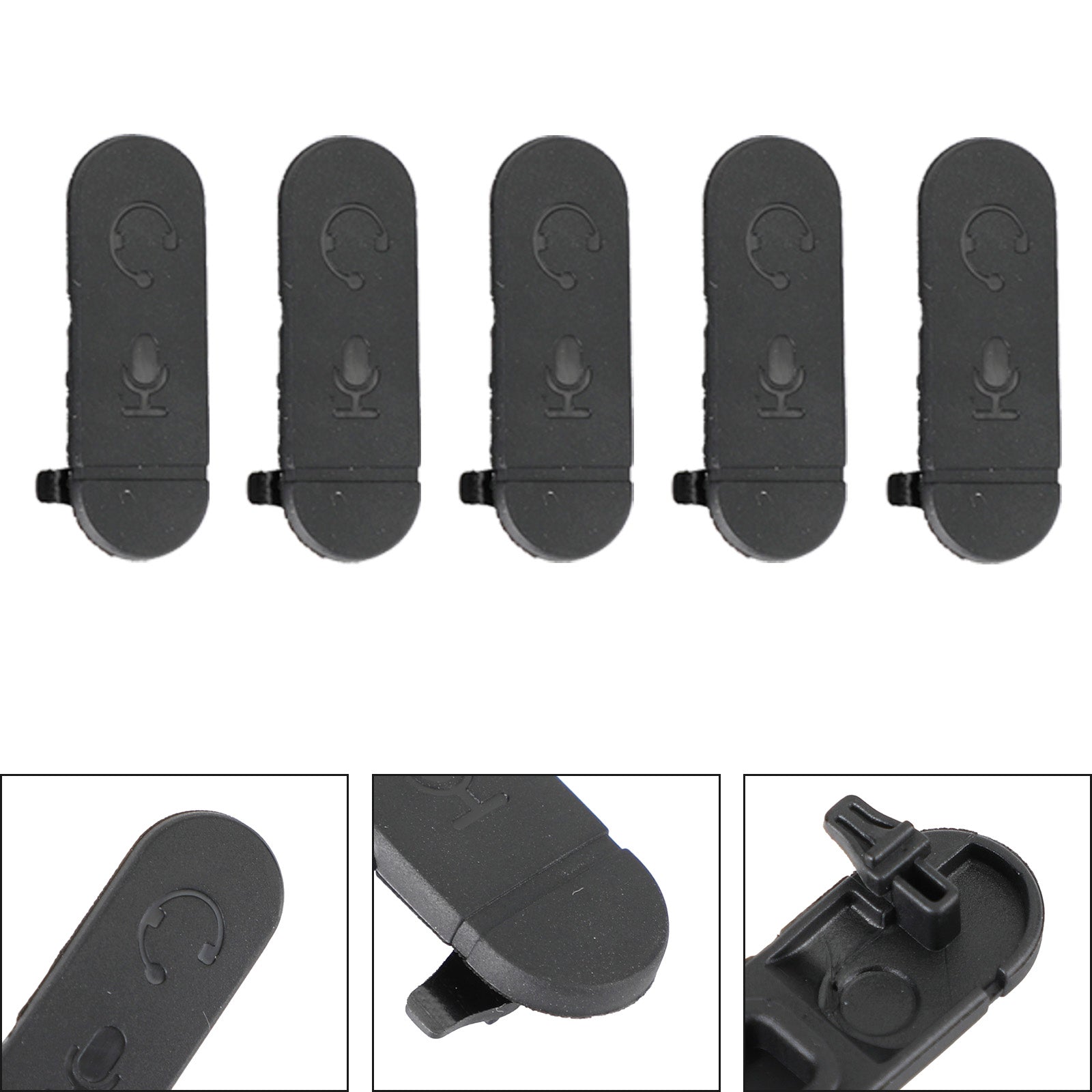 5 Pcs Side Dust Cover for XIR P3688 DEP450 DP1400 CP200D Walkie Talkie Radio