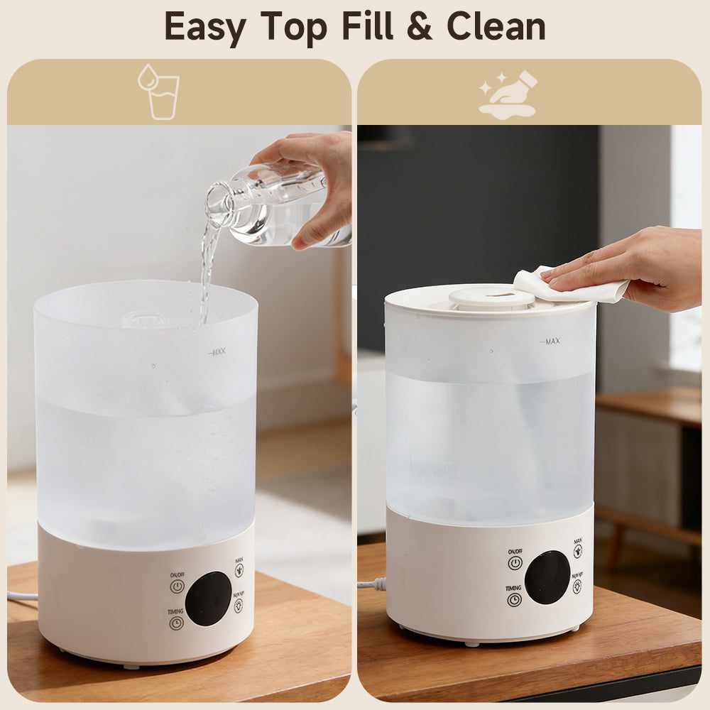 Humidifiers for Bedroom  4L Cool Mist Humidifier for Home Plant and Baby Nursery