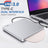 Portable External BD/DVD/CD Burner – USB Slot-In Drive, Slim & Plug & Play, Silve