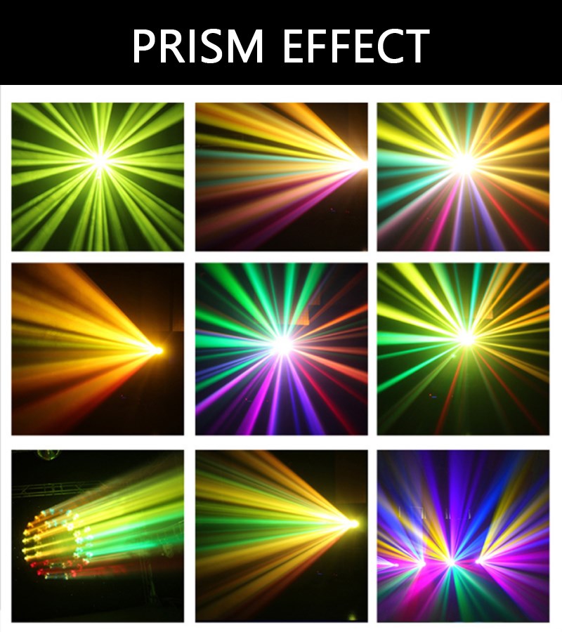 230W 7R Zoom Moving Head Beam Light – Sharpy with 8-Prism Strobe, DMX 16CH for Party & Stage
