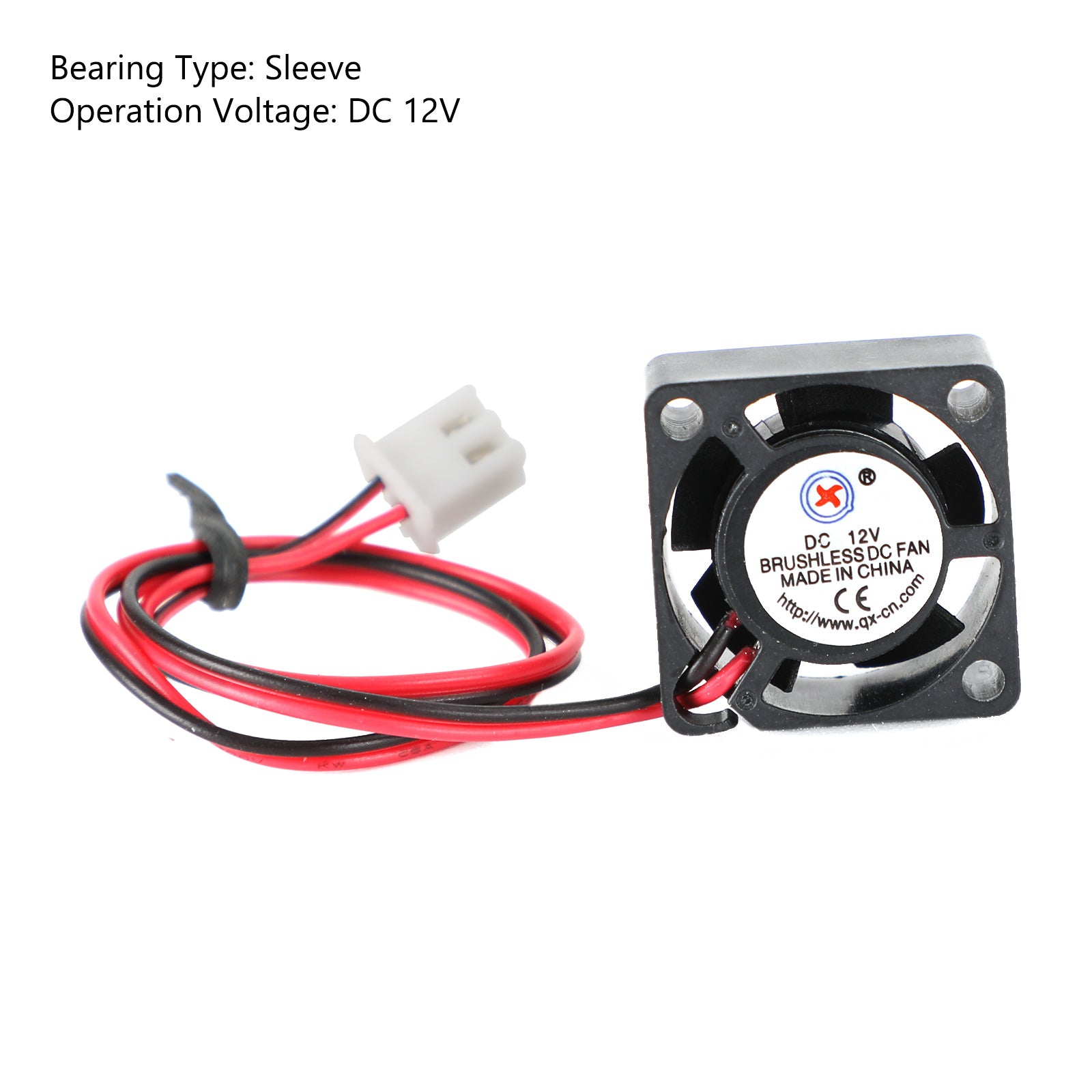 1Pc Brushless DC Cooling Blower Fan 12V 0.05A 2010 20x20x10mm Sleeve 2 Pin Wire