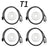 4PCS USB Programming Cable For BAOFENG BF-T1 Mini Walkie Talkie Mobile Radio