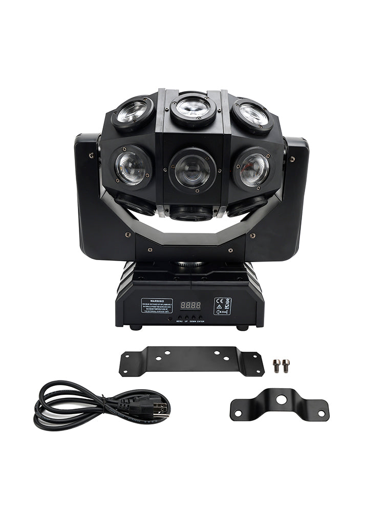 180W RGBW LED Moving Head Stage Light – 18 Beam Rotating DMX DJ Disco Party Effect