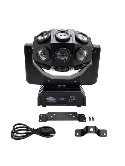 180W RGBW LED Moving Head Stage Light – 18 Beam Rotating DMX DJ Disco Party Effect