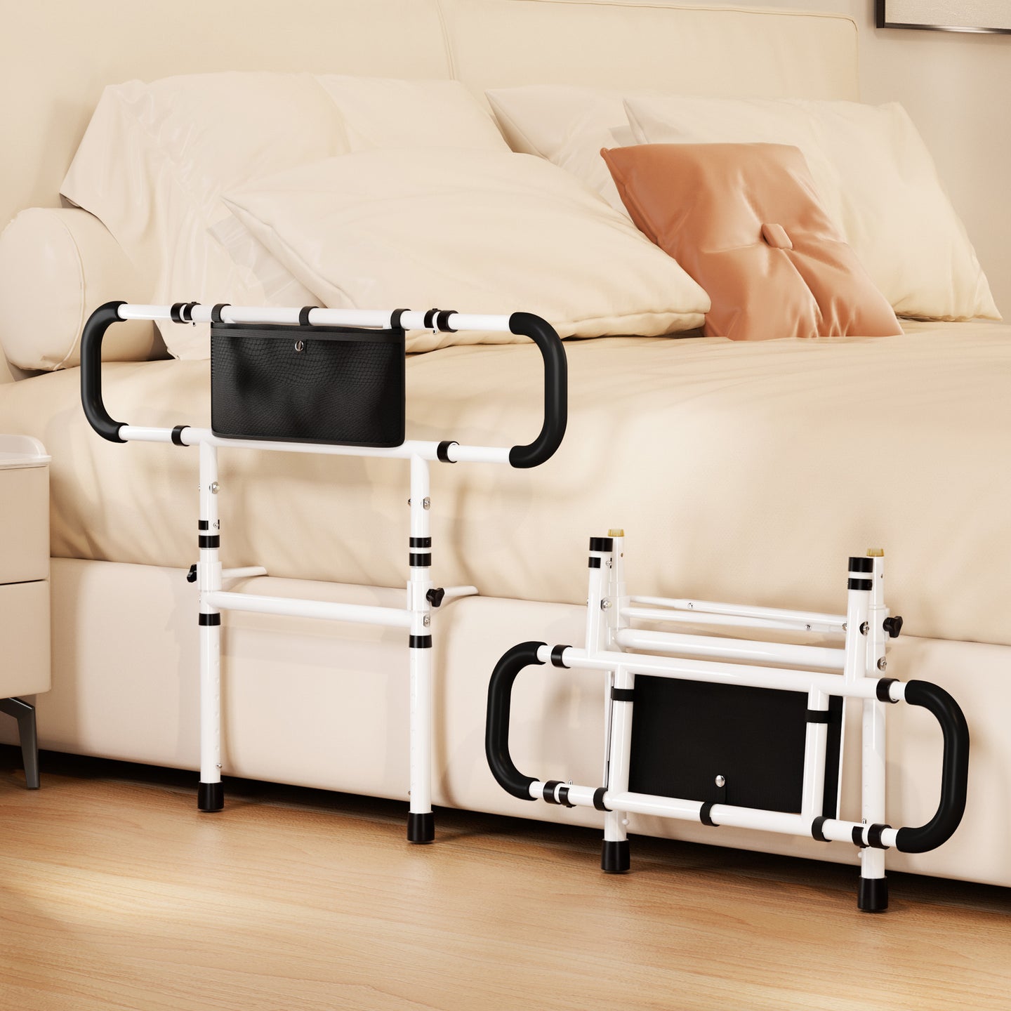 Bed Side Rail Mobility Aid Guard punch-free and foldable bedside handrails for getting up (Copy)
