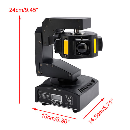 6 LED Moving Head Light – 3-Axis Beam DMX Stage Spot for DJ, Disco, Party & Show Lighting