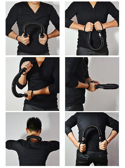 Heavy Duty Spring Chest Power Bar Twister Upper Body Arms Strength Training 40KG