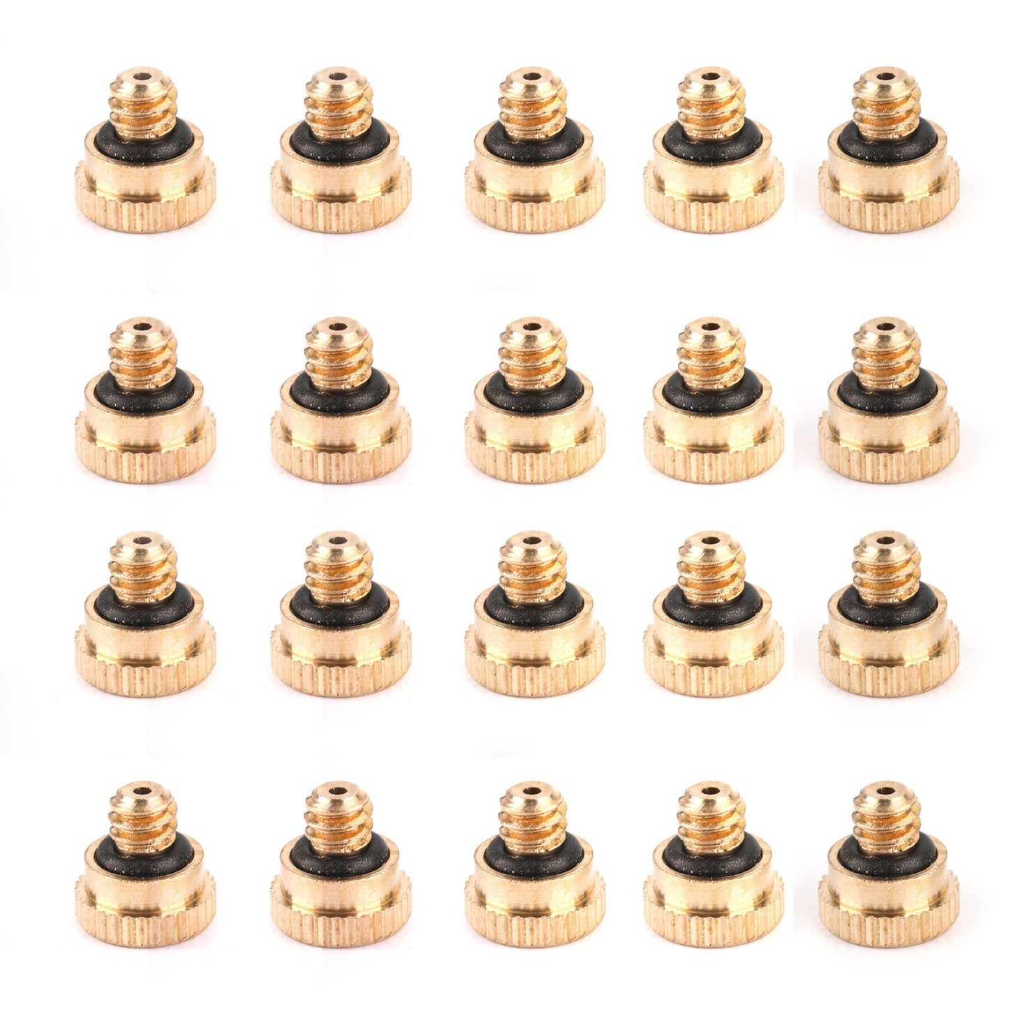 10-50pcs Brass Misting Nozzles Water Mister Sprinkle For Cooling System 0.016", 20PCS * 0.016"