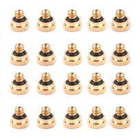 10-50pcs Brass Misting Nozzles Water Mister Sprinkle For Cooling System 0.016", 20PCS * 0.016"