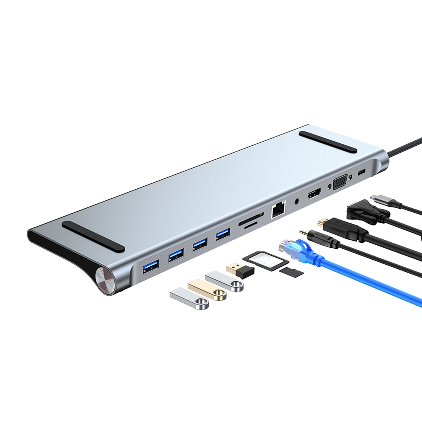 Type-c HUB For PC 11 In 1 Multi Splitter HD PD 100W Multifunctional USB 3.0 Dock