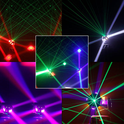 6 LED Moving Head Light – 3-Axis Beam DMX Stage Spot for DJ, Disco, Party & Show Lighting