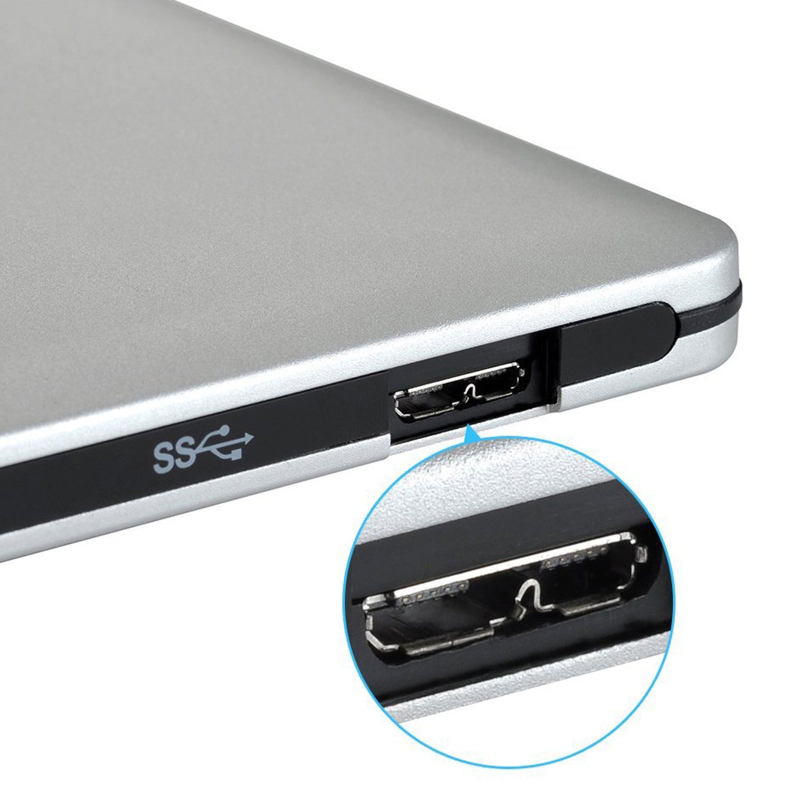 USB 3.0 4K Blu-Ray Drive, External BD/DVD Burner & 3D Player for Mac & PC, Super Slim Aluminum Body (Silver)