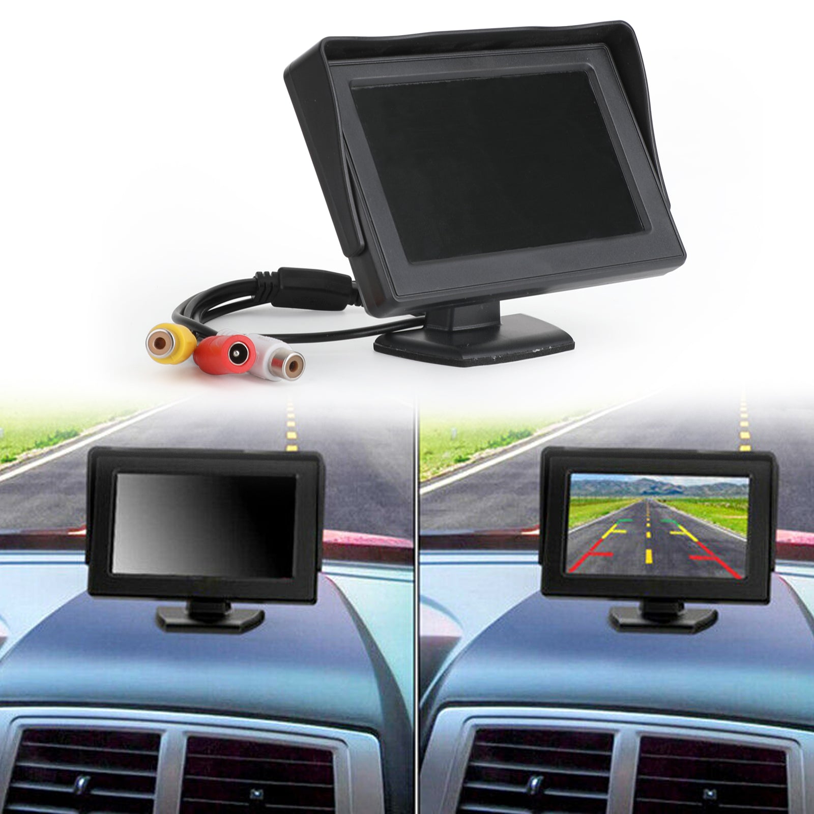 PAL HD Camera Display NTSC Reverse Monitor 4.3" TFT LCD Car Monitor Rear View