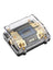 LED Display 1x0 IN 2x4GA OUT Distribution Block Fuse Holder Clear Cover Nickel Plated Splitter Heat resistant plastic housing for Car Audio Marine