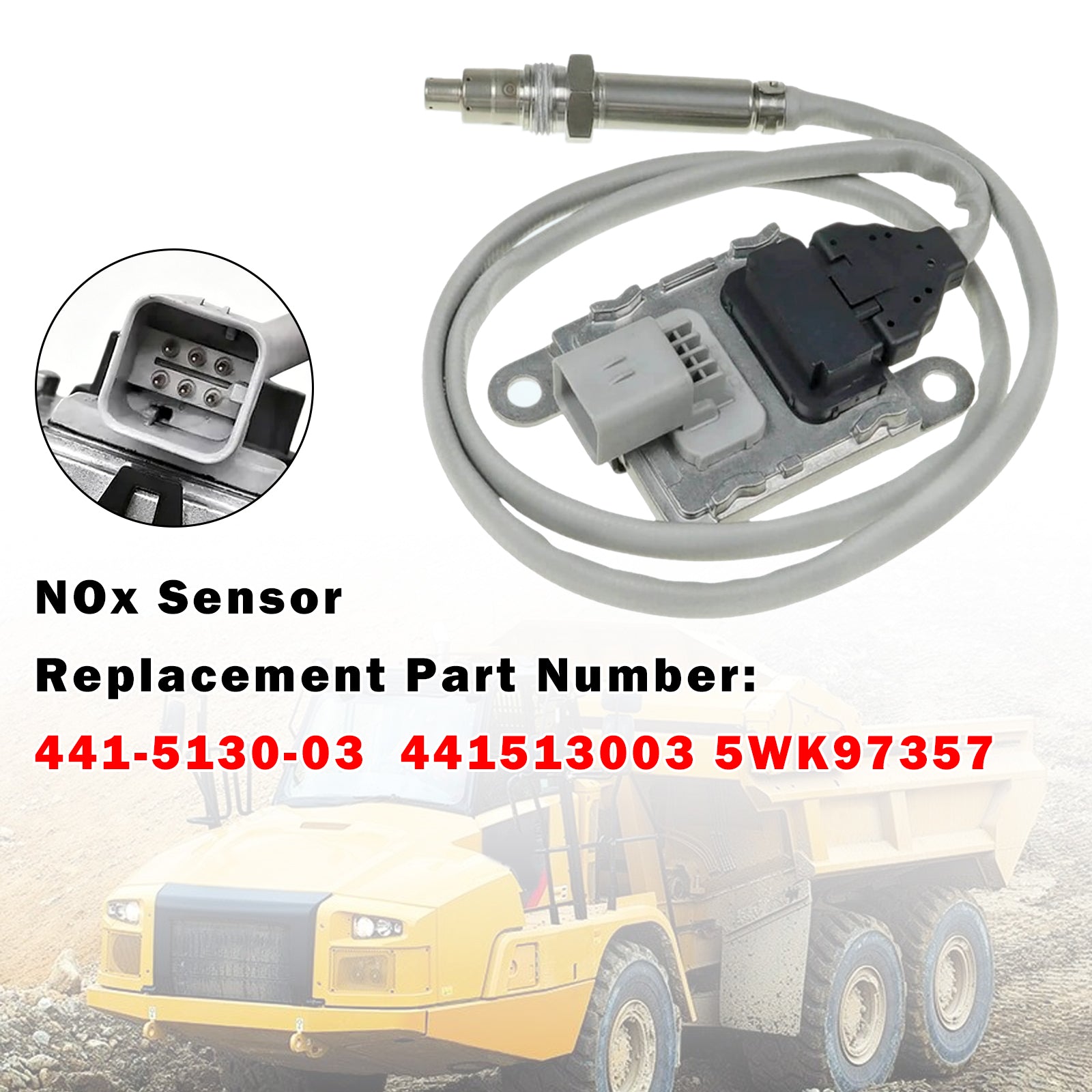 Nitrogen Oxide Nox Sensor 441-5130-03 441513003 5WK97357 Fits For CaterPillar