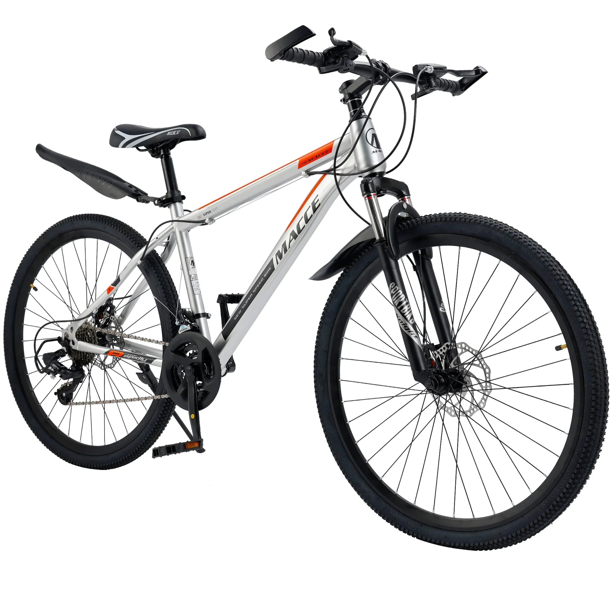 Silver 26 inch wheels 27 speed double disc brake mountain bike (Copy)