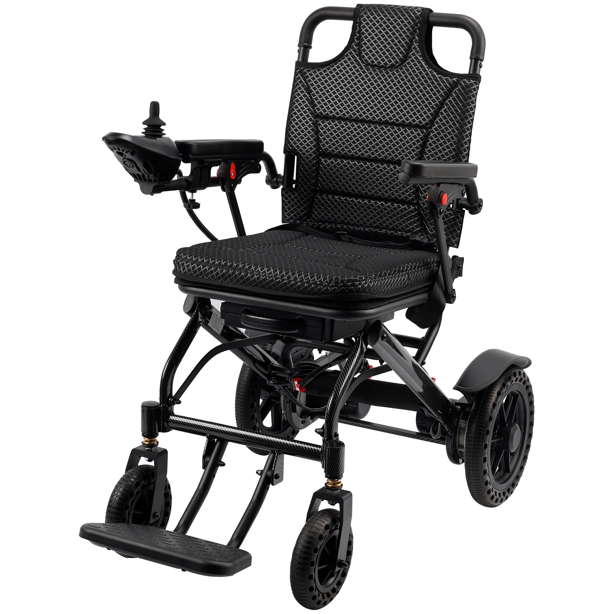 Foldable Electric Power Wheelchair, 46 lb Lightweight, Dual 180W Motors, 6Ah Airline-Ready Battery, 220 lb Capacity (Copy)