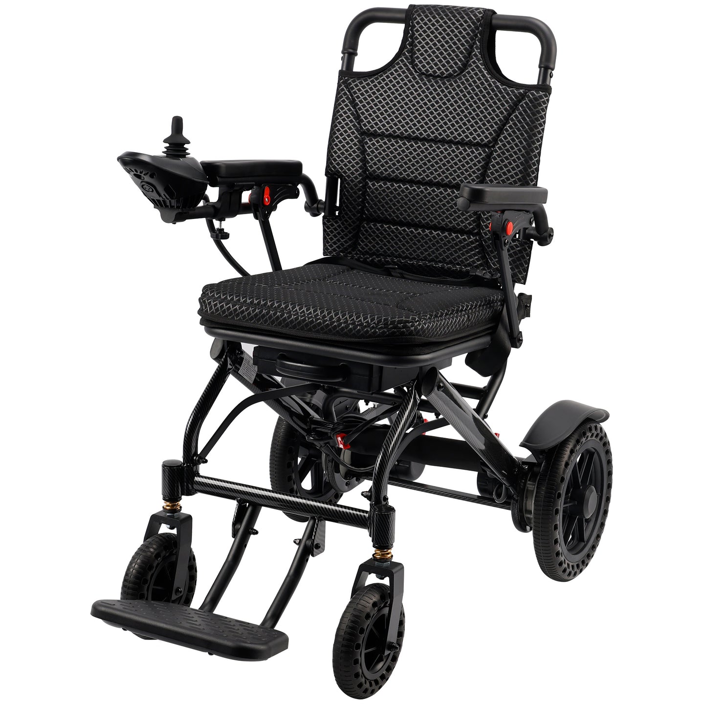 Foldable Electric Power Wheelchair, 46 lb Lightweight, Dual 180W Motors, 6Ah Airline-Ready Battery, 220 lb Capacity (Copy)